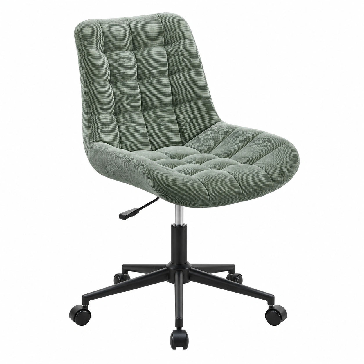 chaise-de-bureau-en-velours-cotele-vert-avec-pietement-metal-noir-qumxas9675yn