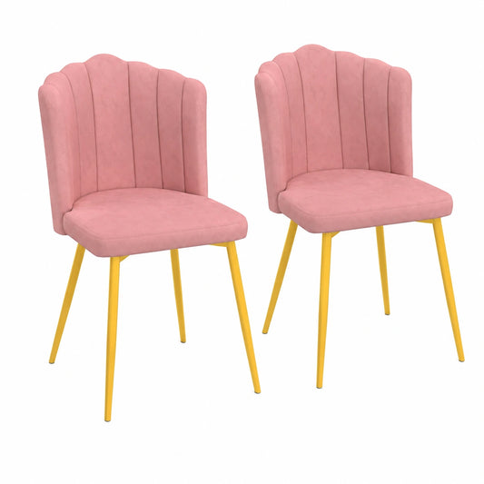 ensemble-de-2-chaises-coquillage-en-velours-rose-avec-pieds-dores-fxfghd9634hf