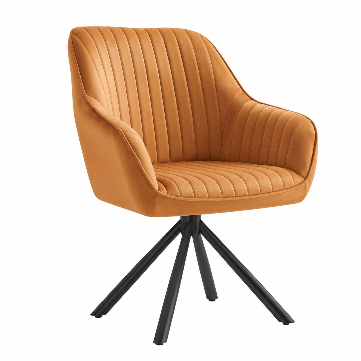 chaises-pivotantes-rembourrees-en-velours-marron-caramel-vlinal9684qj